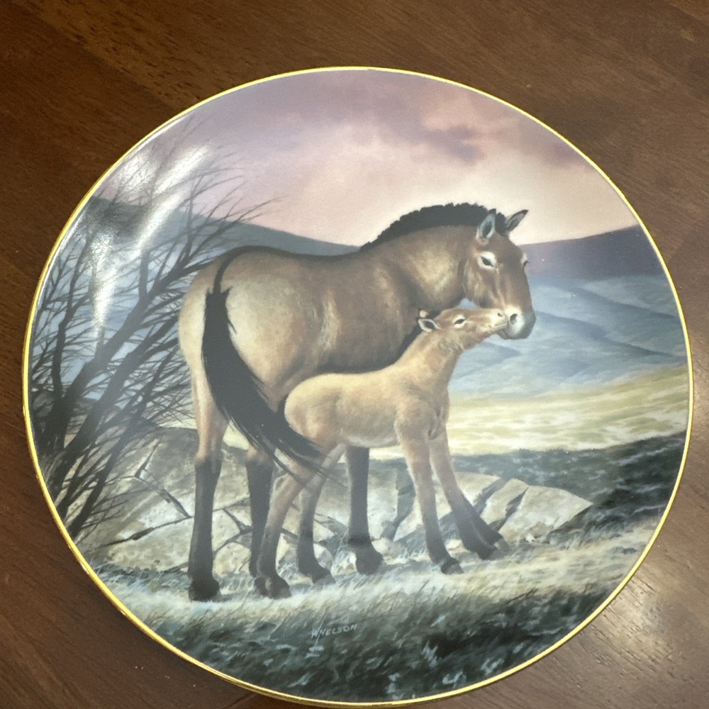 1991 WS GEORGE‎ Horse COLLECTORS PLATE 'PREZWALSKI'S HORSE' by Will Nelson